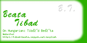 beata tibad business card